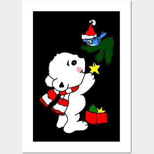 Christmas Polar Bear Cub Posters and Art